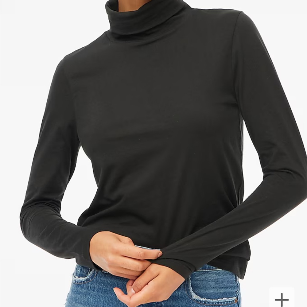 NWT - J Crew tissue turtleneck - Size L - Black